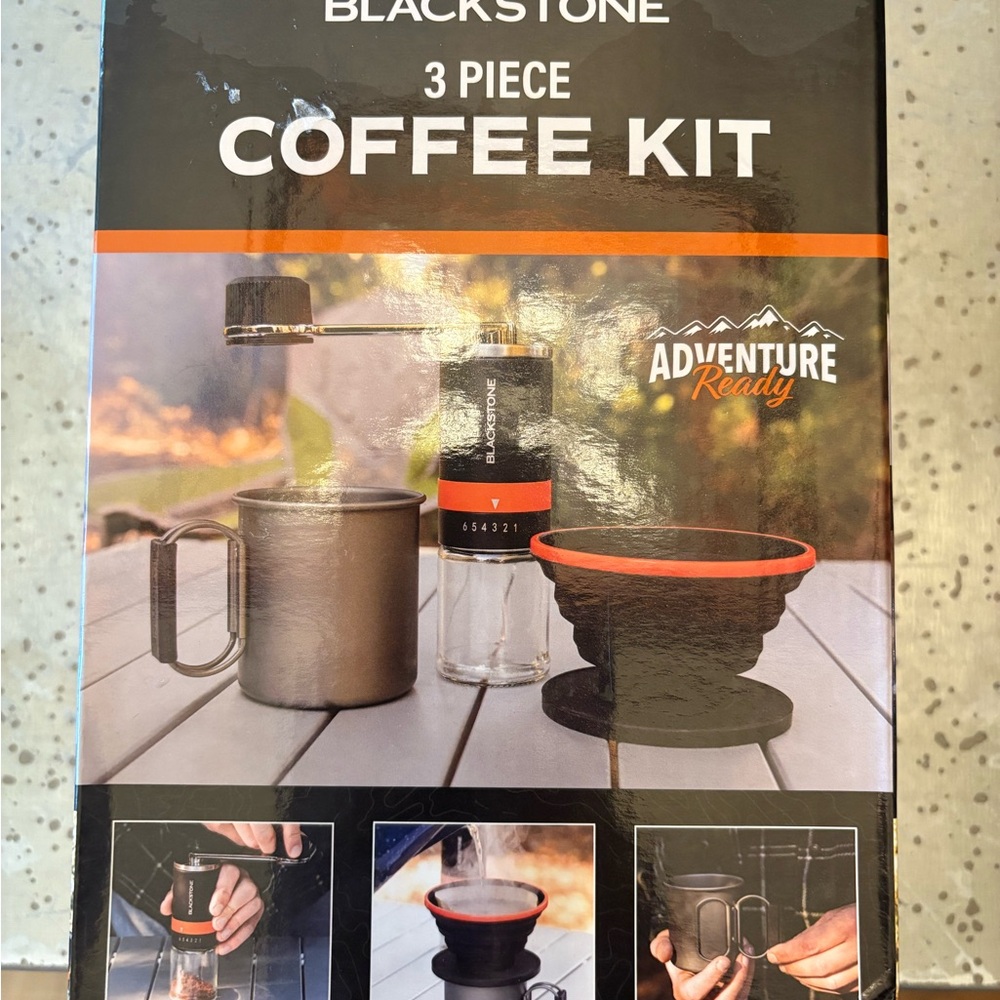 Blackstone Coffee Kit 3 Piece Set Camping Pour Over Grinder Mug Outdoor Gear
